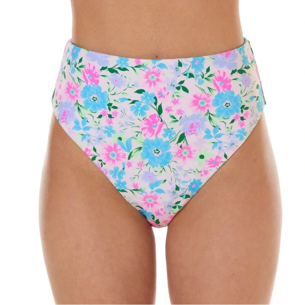 Celebrity Pink Junior's Swim Reversible High Waist Bikini Bottom Sz XL